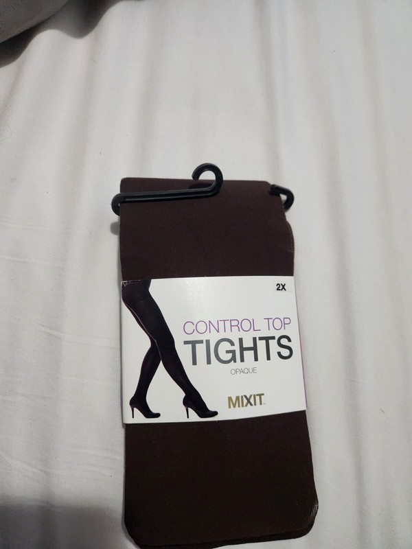 NWT Women's control top tights MIXIT, Brown, Sz. 2X