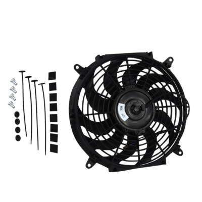 12'' 12V 90W Electric Radiator Cooling Slim Fan Push Pull Mount Kits