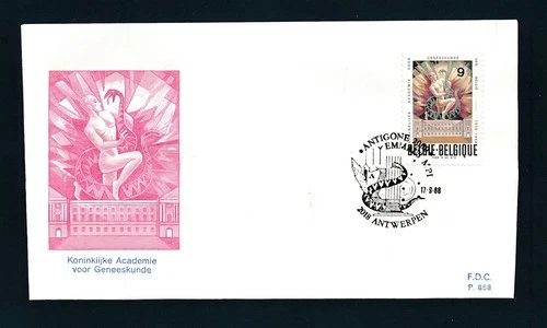 D482001 Belgium FDC Royal Medicine Academy P. 868 Antwerpen