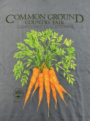 Common Ground Country Fair Carrot T-shirt Size Large Retro Reprint