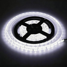 5m Super Bright 5050 6000k Daylight White Led Strip Lights 12v 5a Power Supply