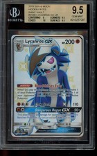 BGS 9.5 GEM MINT Pokemon Lycanroc GX  Hidden Fates Shiny Vault SV66/SV94 on eBay