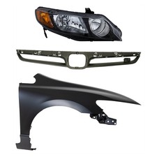 Grille Kit Honda Civic Sedan With Fender And Headlight 2007-2008 Passenger Side Grille Kit Honda Civic Sedan With Fender And Headlight 2007-2008 Passenger Side