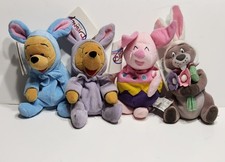 Vintage Disney Store EASTER Pooh and Friends Mini Bean Bag Plush Lot - 4 pcs