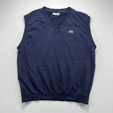 Vintage Lacoste Chemise Pullunder Weste Vest Sweater V-Neck Gr. 6 XL Y2K 90s