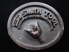 RG11128 VINTAGE 1970s Sii SMITH TOOL 3-D ROCK BIT OILFIELD BELT BUCKLE