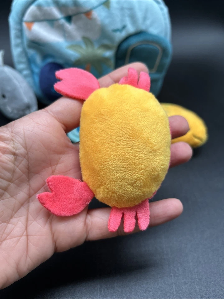 Juego de actividades sensoriales para cámper de playa de peluche Carters vida marina animales juguete para bebés Foto 3 de 4