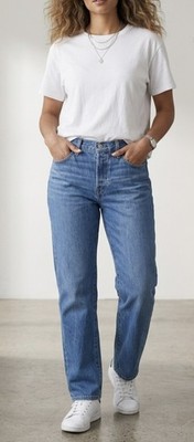 Levis Premium 501 90s Jeans Womens W27 L30 Straight Leg Medium Wash Denim