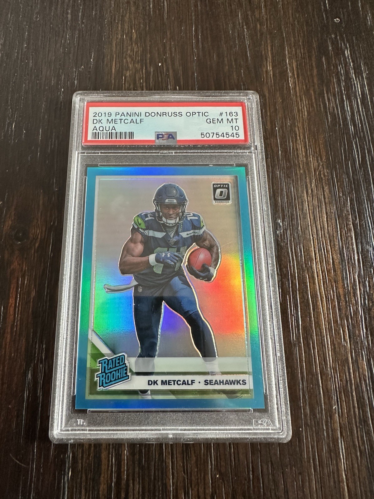 2019 Optic DK Metcalf Rated Rookie Aqua /299 PSA 10 GEM MT RC Seahawks Steelers