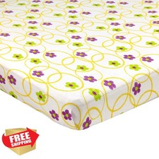 Abstract Mini Crib Sheets Multicolor Floral