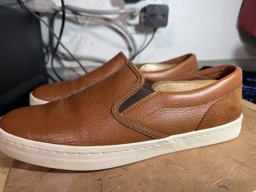 Cole Haan Nantucket Leather Slip-on Shoe, Brown /White Bottom US 9 M