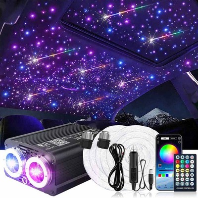 300PCS-1200PCS Auto Sternenhimmel Glasfaser Star Light Kit BLUETOOTH-APP