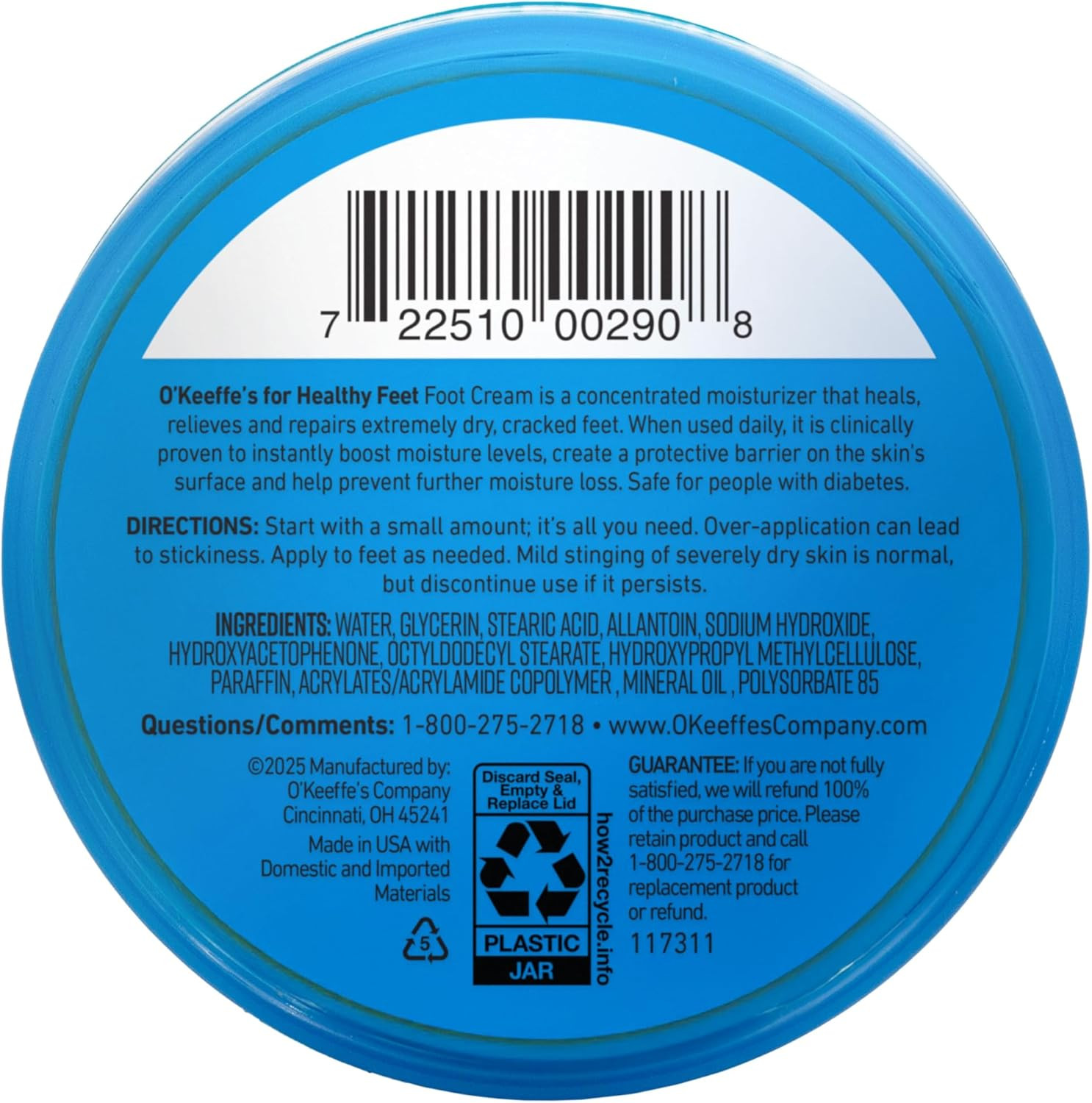 O'Keeffe'S for Healthy Feet Foot Cream - 6.4 Oz Jar (2 Pack) - Guaranteed Relief