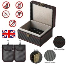 Faraday Box and 2 RFID Blocking Pouches Car Key Signal Blocker Anti Theft