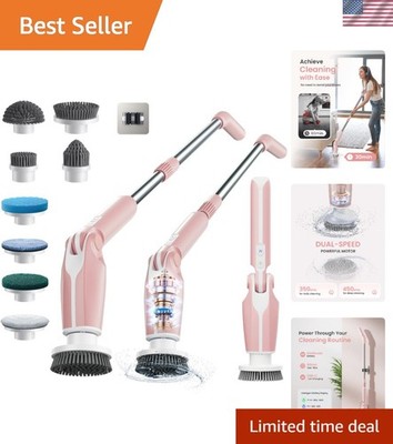 Revolutionary Remote Control Electric Spin Scrubber: 8 Brush Heads & 4 Settings