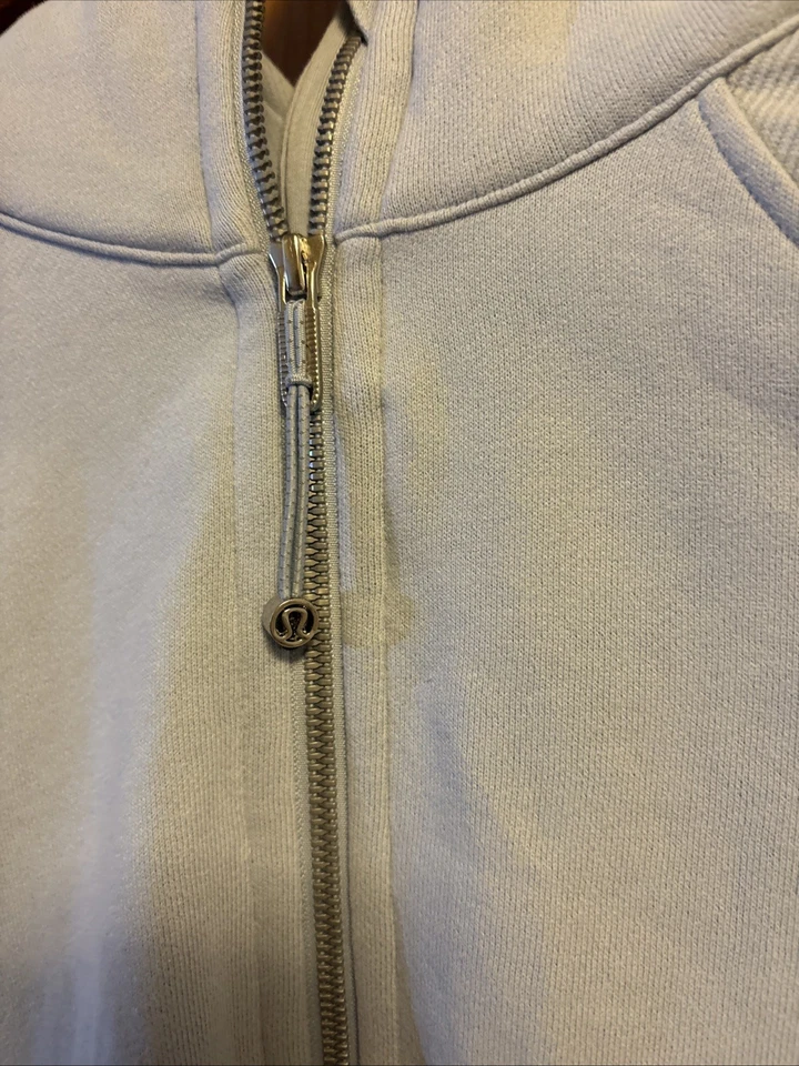 Sudadera con capucha para mujer Lululemon tiro medio Carolina azul cremallera completa Foto 2 de 4