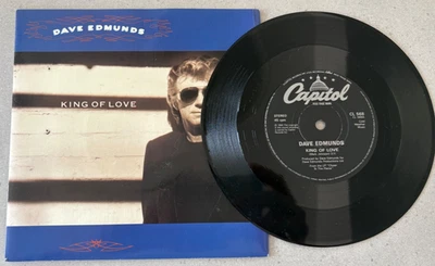 DAVE EDMUNDS - King Of Love : 7" Vinyl Single - 1990 - Capitol Records A2/B1 - Image 1 of 4