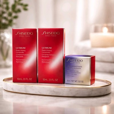   Shiseido Ultimune Set 2×10 ml + Vital Perfection Cream 15 ml  Luxus Anti-Age 