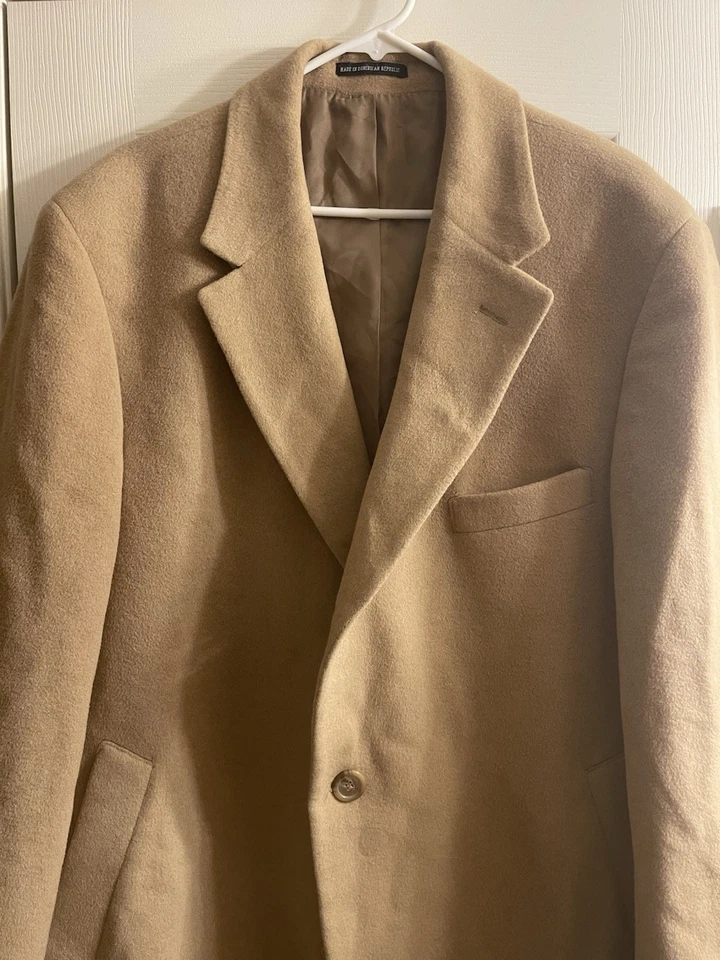 Lauren Ralph Lauren 100% Camel Hair Mens Long Overcoat 44R See Description - Image 2 of 4