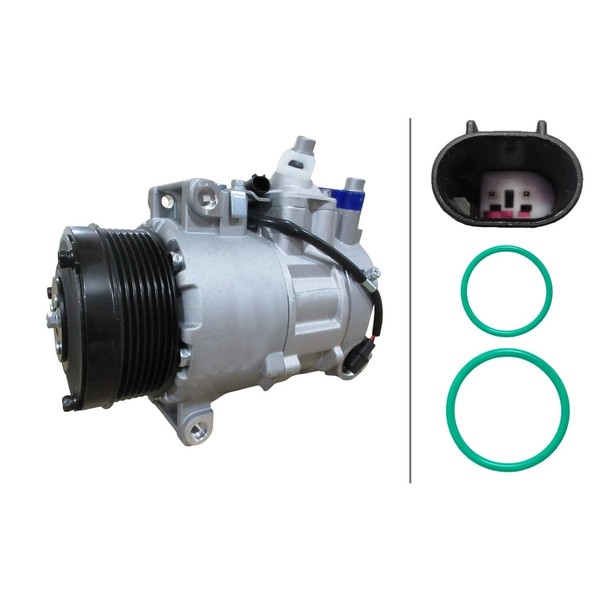 Klimakompressor 12 V Ø 100 Mm Hella FüR U.A. MERCEDES-BENZ E-KLASSE-image