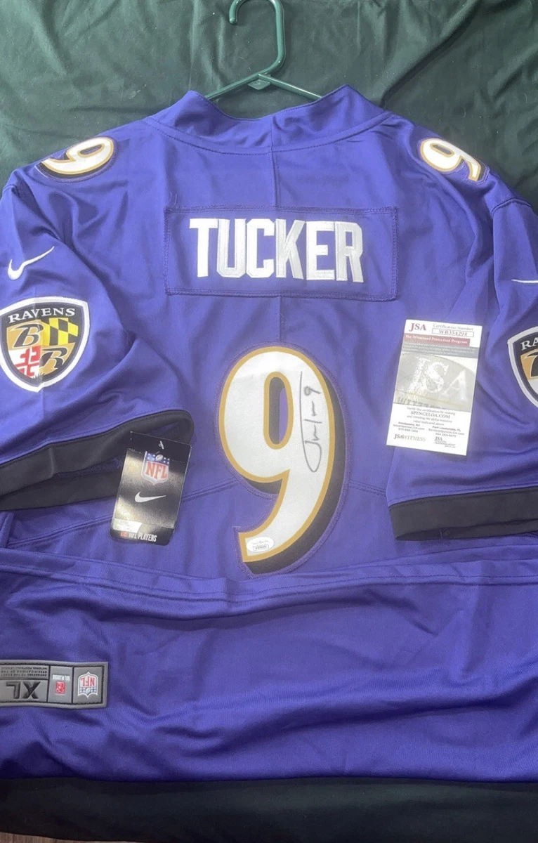Maillot personnalisé signé Justin Tucker Ravens XL dédicacé