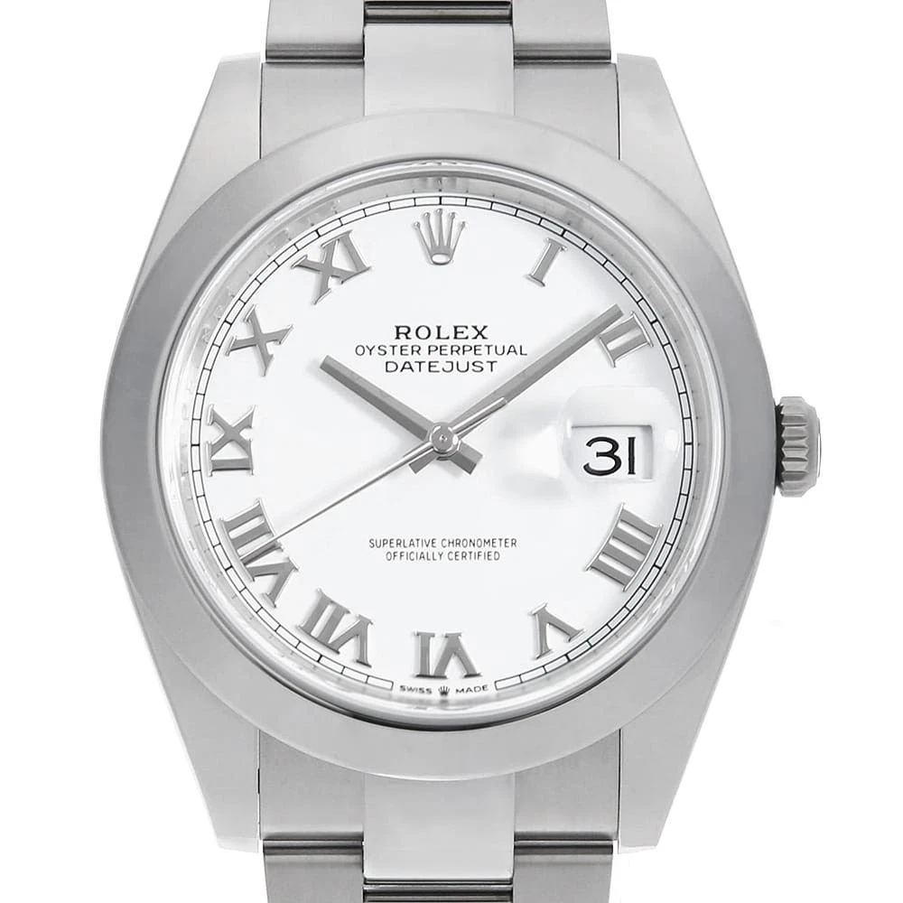 Rolex — ROLEX Datejust 41 126300 white 3 Row Oyster Bracelet Rome Random Number seco...