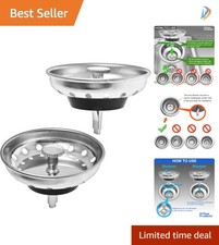 Corrosion-Resistant Kitchen Strainer  Stopper Set - 2 Pack, Easy Installation