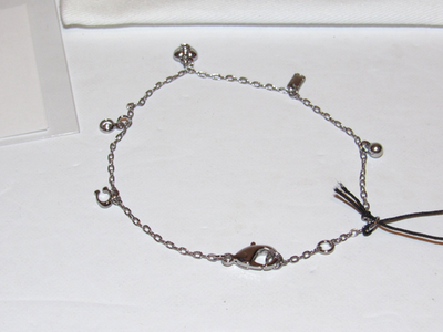 Coach Bracelet Adjustable Charm Silver Plated Heart Logo  display picture 1