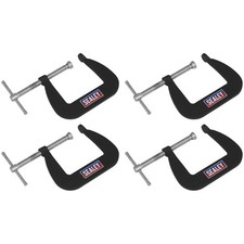 Sealey Junior C-Clamp Set 64mm x 64mm 4pc