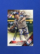 JAKE DIEKMAN SIGNED AUTO 2016 TOPPS CARD #US116 RANGERS autograph