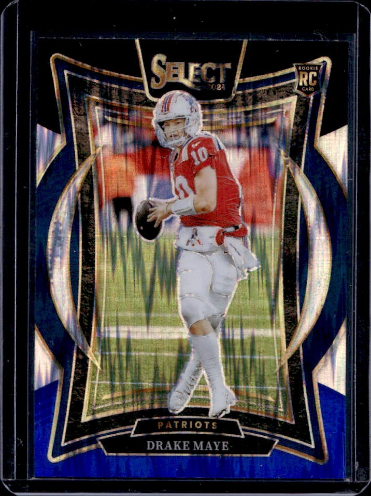 2024 Select Drake Maye Concourse RC Black and Blue Prizm Shock #27 Patriots