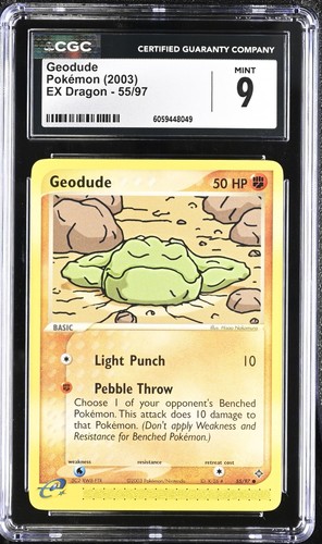 Geodude graded CGC 9 for sale on eBay