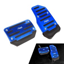 Car Non-slip Pedal Pads Set, Alloy Brake Pedal Protectors, 2 PCS Blue