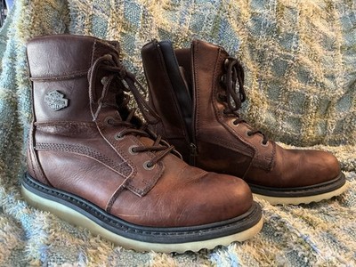 Harley Davidson Hagerman 7  Brown Leather Boots 8.5 D93780