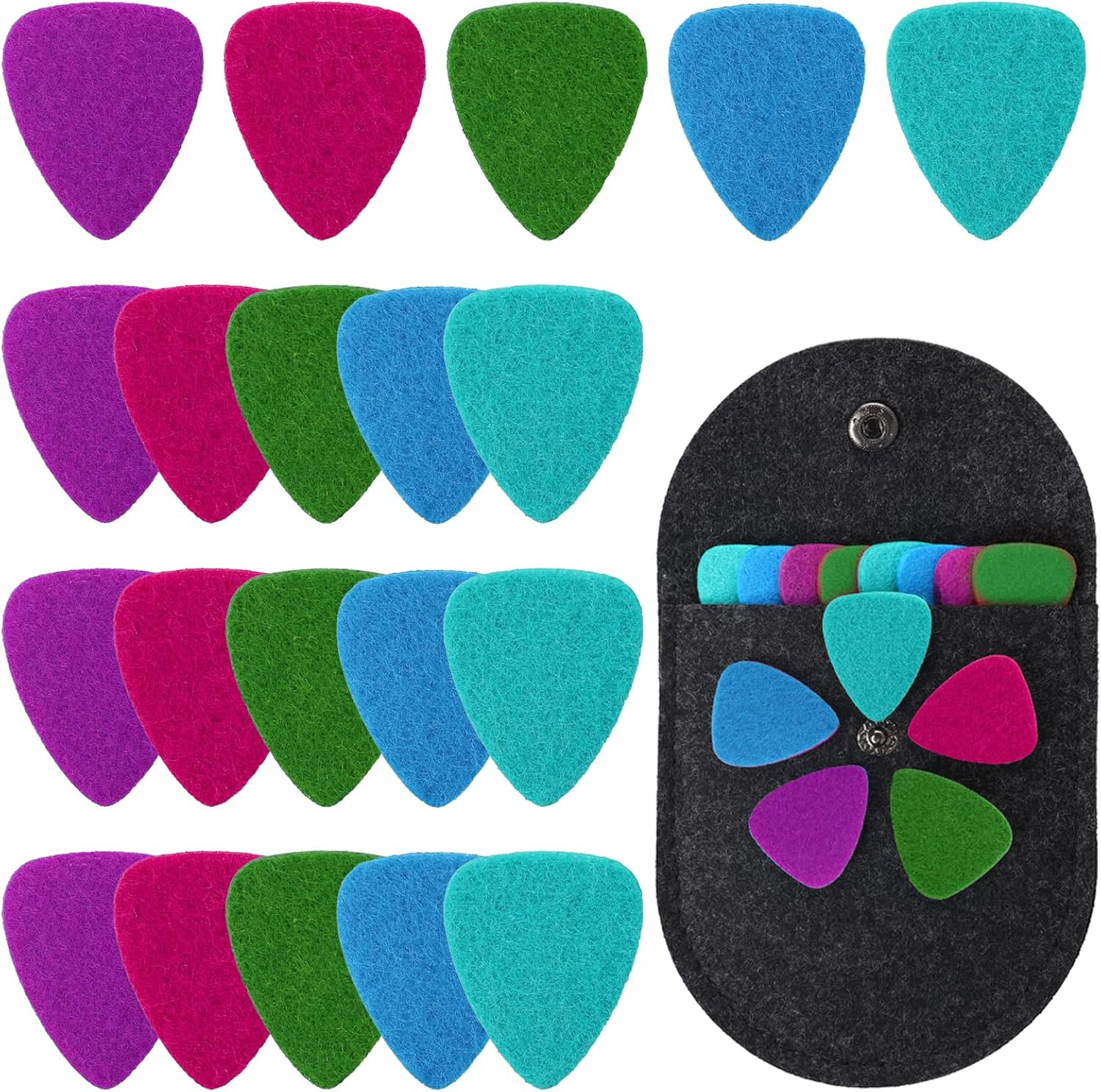 20Pcs Ukulele Felt Picks Guitar Picks Compatible with Ukulele Classical Guitar N