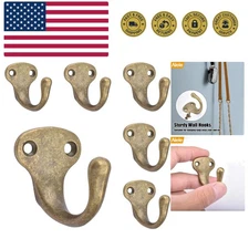 Single Prong Hook Hanger,Robe Towel Hooks,Zinc Die Cast, Set of 6 Single Pron...