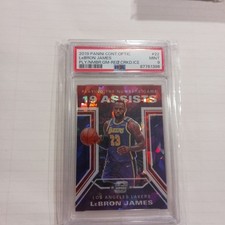 2019-20 Contenders Optic Playing Numbers Game LeBron James #22 Red Cracked Ice