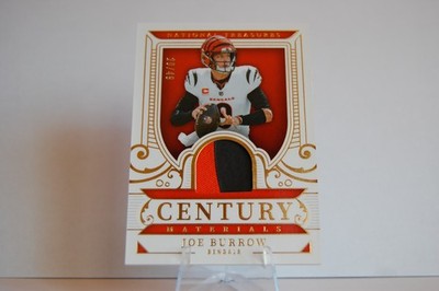 Joe Burrow 2024 Panini National Treasures Century Materials Patch SP /49