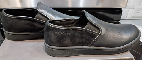 Neil Barrett, Sneakers Neil Barrett in pelle slip on nere scarpe uomo taglia EU 39 nuove comode