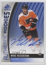 2017-18 SP Game Used Authentic Rookies Blue Auto Mike Vecchione #111 Auto 0nn