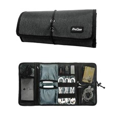 ProCase Electronic Organizer Cord Pouch, Travel Cable Charger Small, Black