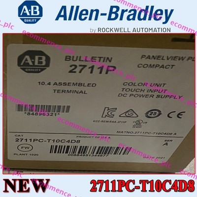 2711PC-T10C4D8 HMI PanelView Plus Compact 1000 Terminal 2711PC-T10C4D8 New 1pcs