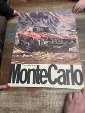 Vintage AMC AMX Monte Carlo Rally Poster – Original Auto Art