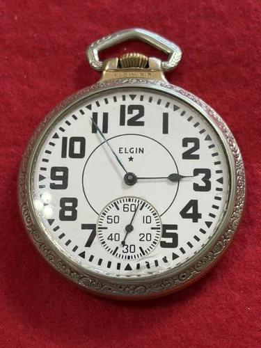 Antique Elgin "BW Raymond" 16s & 21j Grade 590 Railroad Pocket Watch-Runs Great