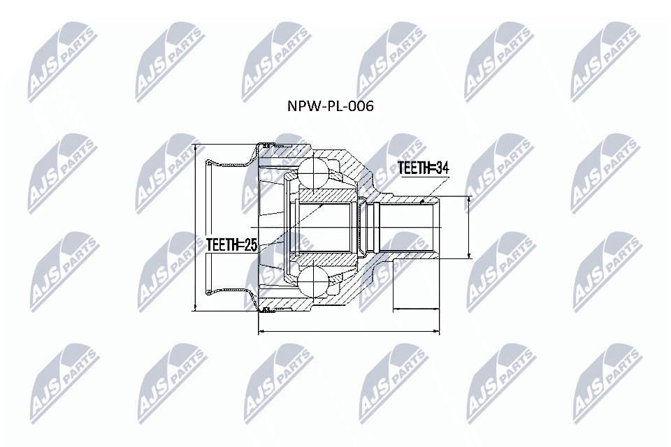✅Fits NTY NPW-PL-006 INNER CV JOINT ⭐UK Seller⭐ - Image 4