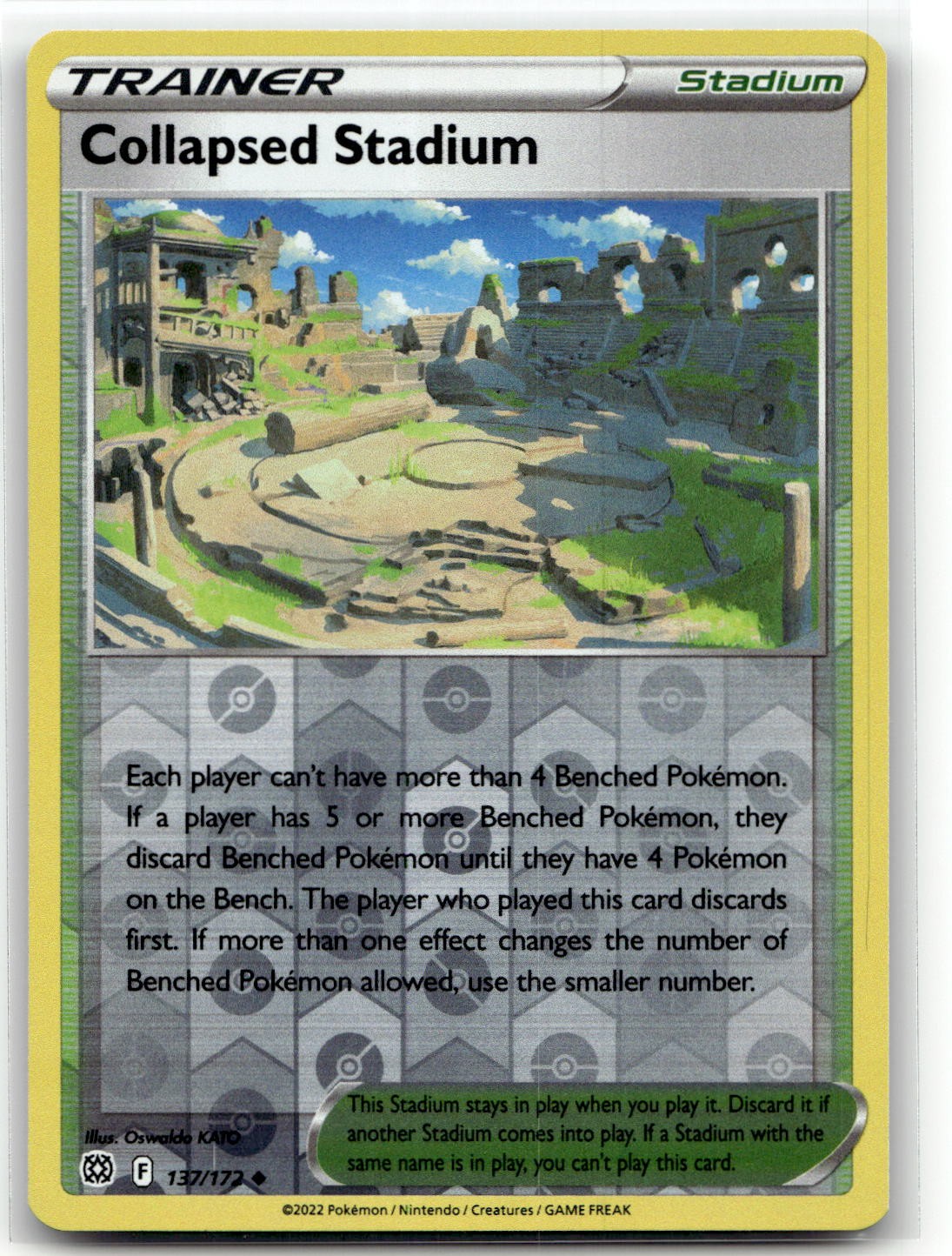 Collapsed Stadium 137/172 Uncommon Brilliant Stars Pokemon Reverse Holo NM/M