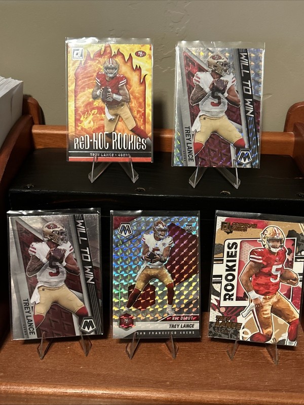 (5) Trey Lance Card Lot San Francisco 49ers, rookies and second year