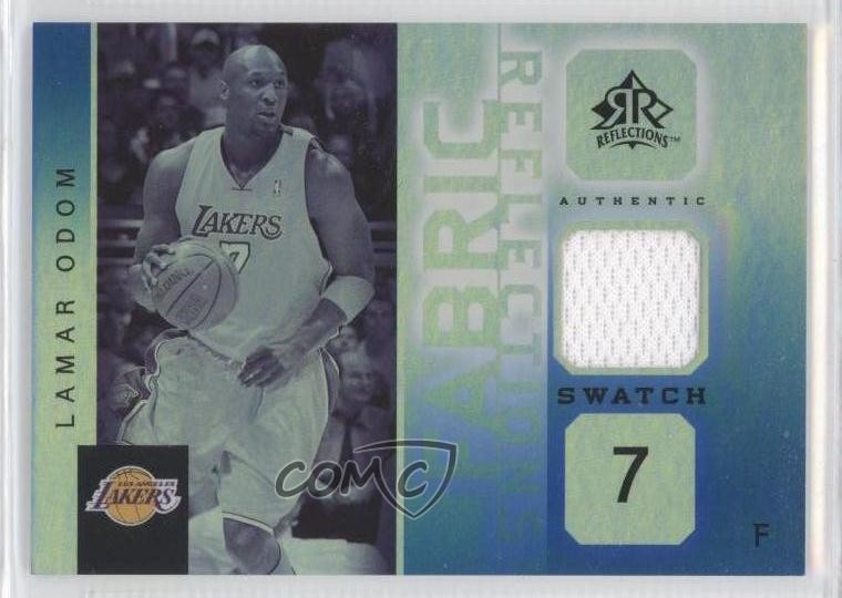 2005 Upper Deck NBA Reflections Fabric Swatch Blue 50/50 Lamar Odom #FR-LO 0zu3