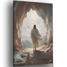 Jesus Canvas Wall Art Decor, Christain Jesus Leaves the Tomb Painting Poster,...
