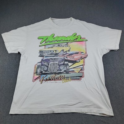 Vintage J. Galt 1984 Thunder Kustom  Club T-shirt Men's Graphic  White 